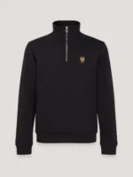 belstaff sweatshirt mit viertelreißverschluss